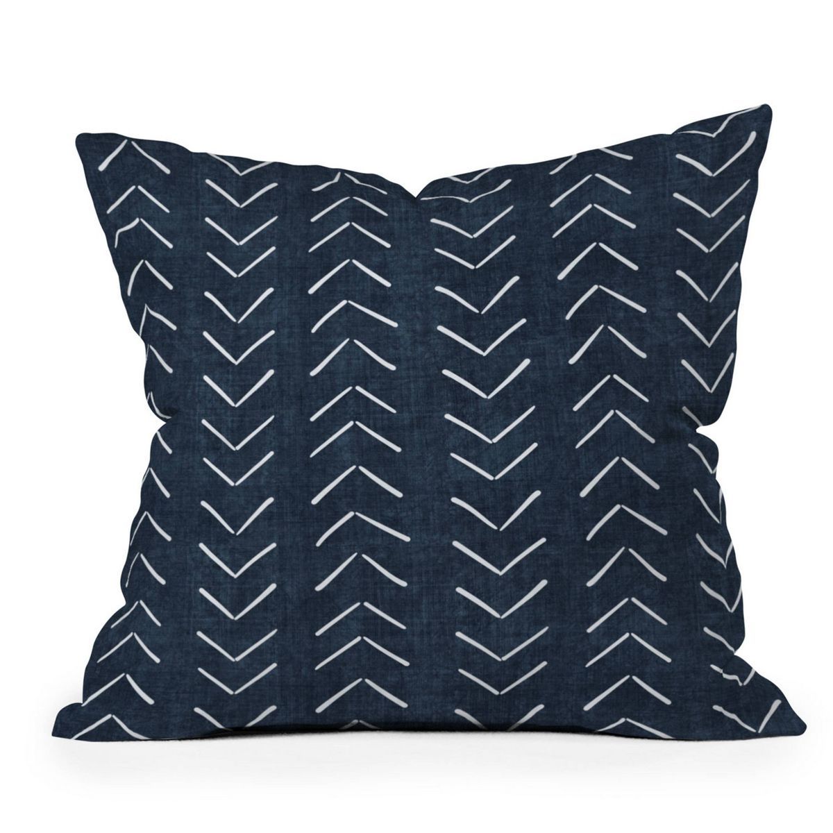 Becky Bailey Mud Cloth Big Arrows Square Throw Pillow Navy Blue - Deny Designs | Target