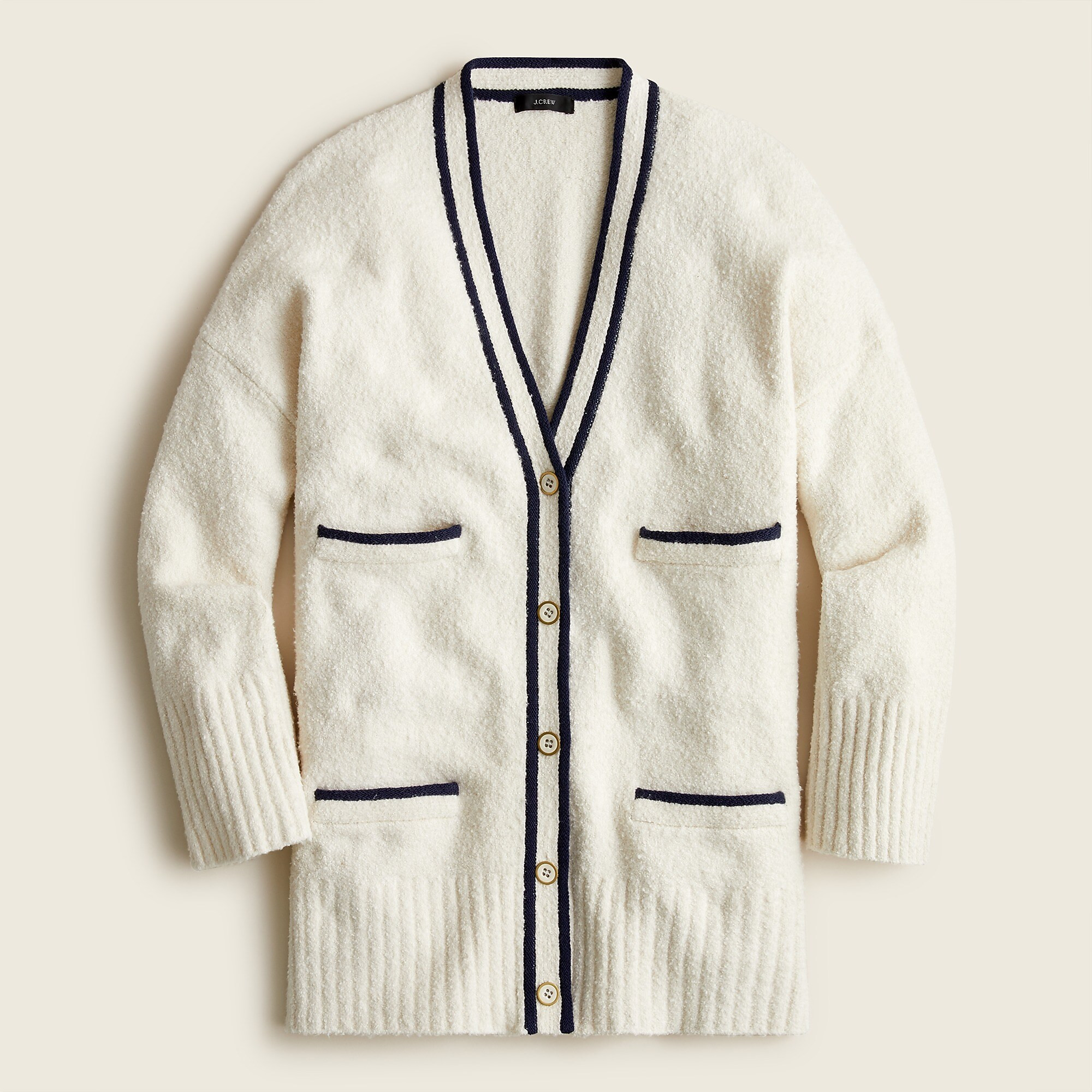 Relaxed bouclé cardigan sweater | J. Crew US