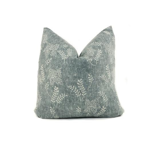 Vintage Green Floral Pillow Cover  Dark Sage Green Pillow | Etsy | Etsy (US)