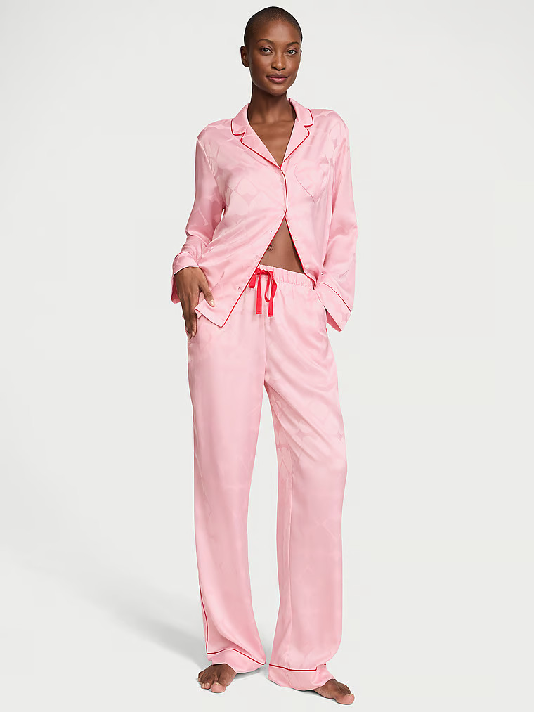 Glazed Satin Heart Long Pajama Set | Victoria's Secret (US / CA )