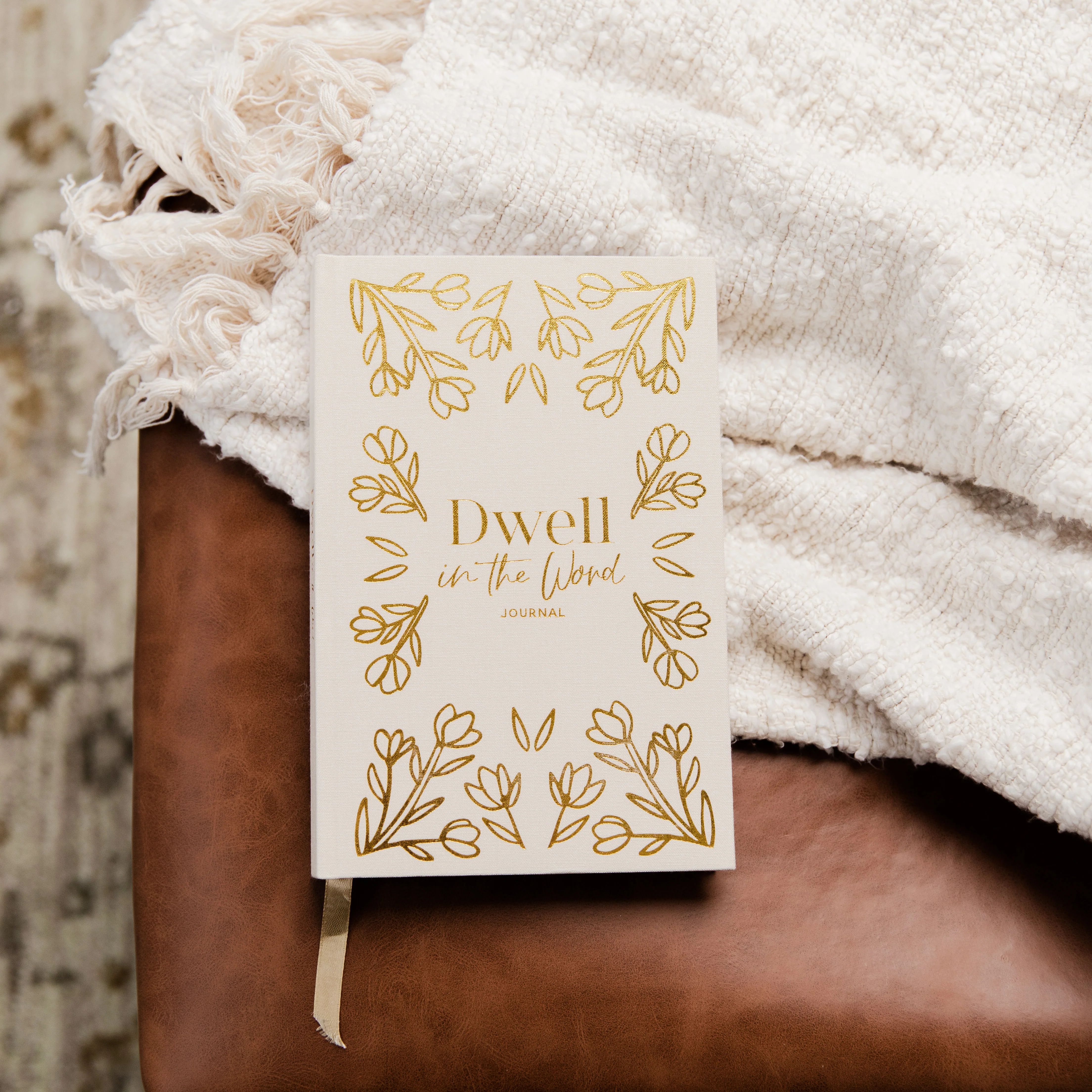 Dwell in the Word Journal - Linen Gold Foil Bound | The Daily Grace Co.