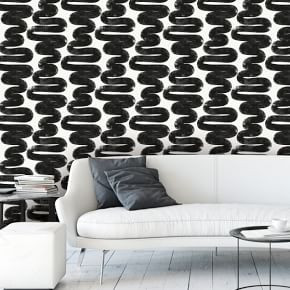 Wiggle Room Wallpaper by Bobby Berk for Tempaper | West Elm (US)