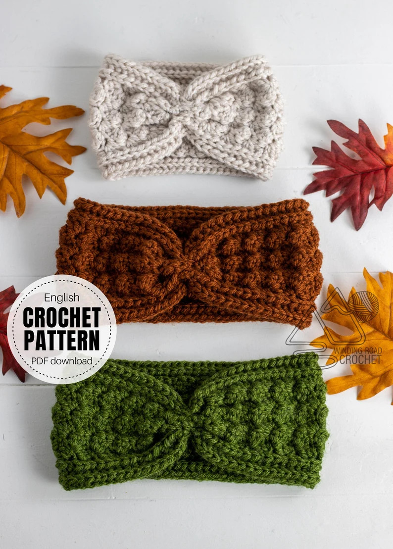 CROCHET PATTERN X Fall Vibes Crochet Ear Warmer Pattern, English PDF Download, Adult and Child Si... | Etsy (US)