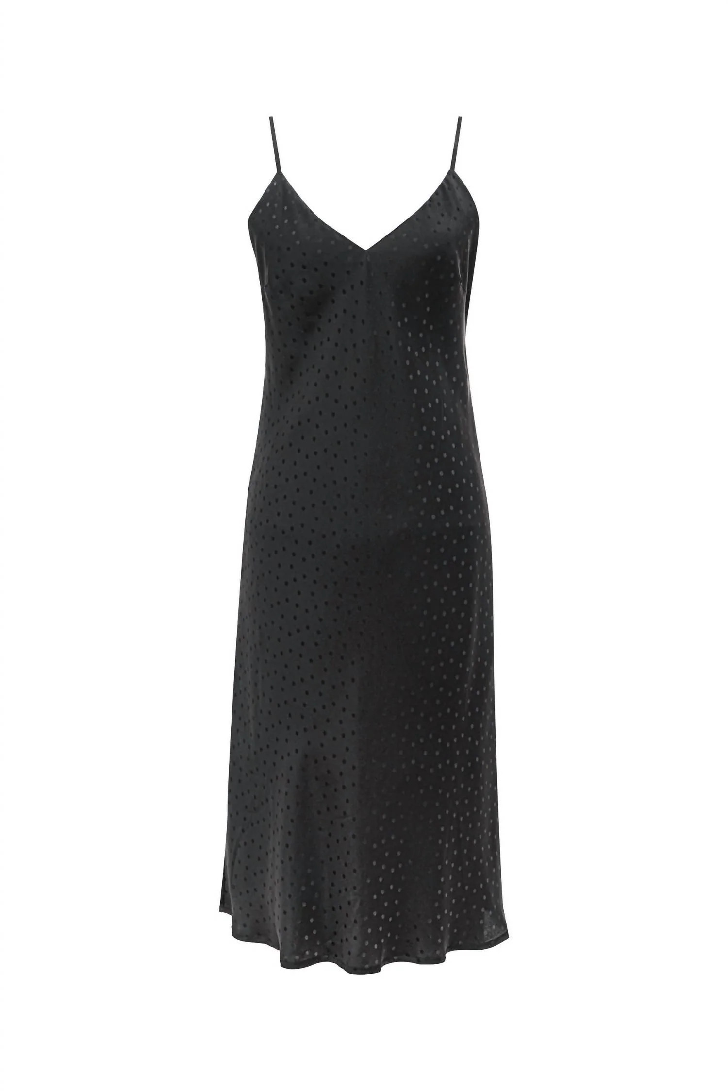 Women's Jacquard Slip Dress In Black | Shop Simon