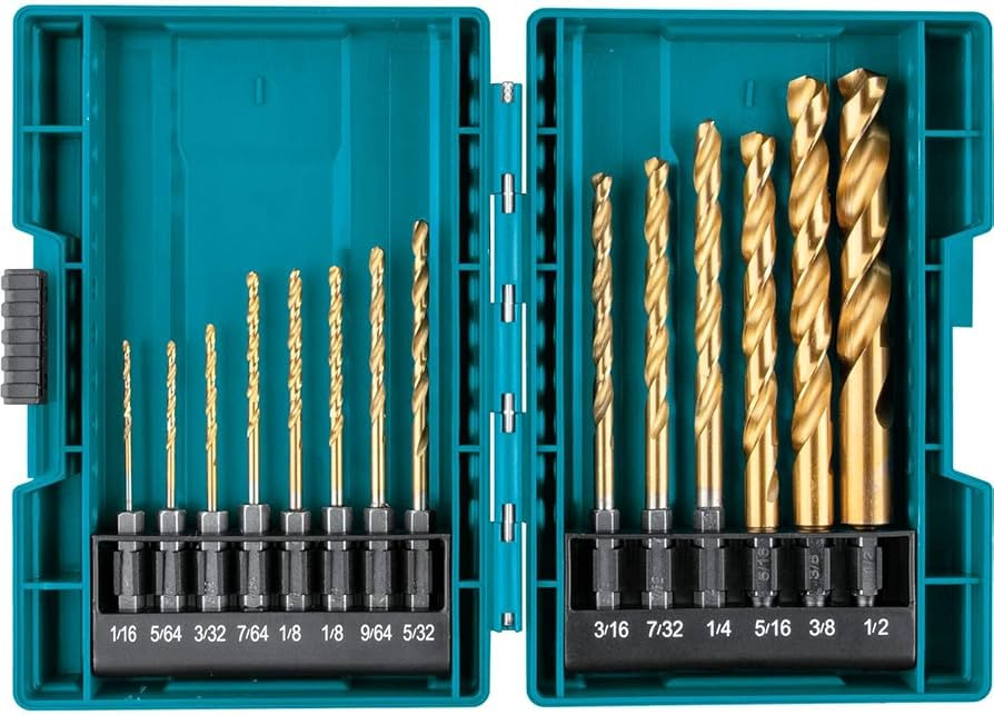 Makita B-65399 Impact Gold 14 Pc. Titanium Drill Bit Set, 1/4 In. Hex Shank | Amazon (US)