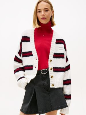 Tommy Jeans Boxy Fit Stripe Cardigan | Tommy Hilfiger | Tommy Hilfiger (US)