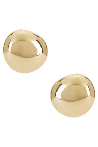 Ettika Polished Pebble Stud Earrings in Gold from Revolve.com | Revolve Clothing (Global)