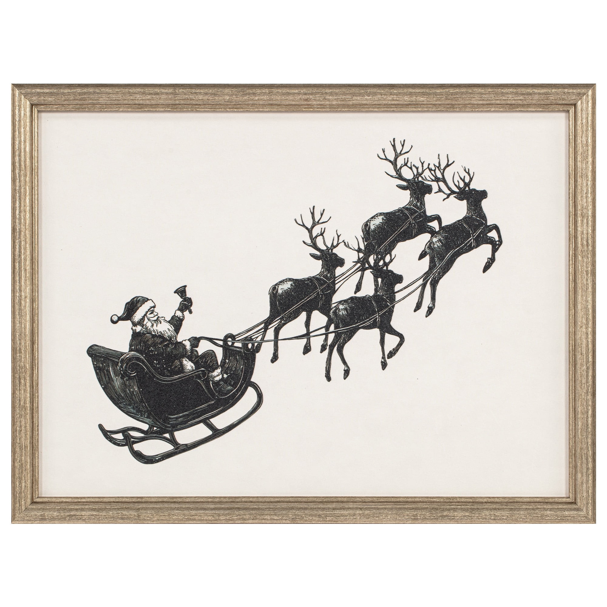 My Texas House Sleighs Away Framed Holiday Wall Art 16x12 | Walmart (US)