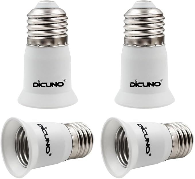 DiCUNO E26 to E26 3CM/1.2 Inch Socket Extender, E26 to E26 Lamp Bulb Socket Extension, Lamp Holde... | Amazon (US)