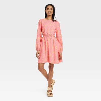 Women's Balloon Long Sleeve Mini A-Line Dress - Universal Thread™ | Target