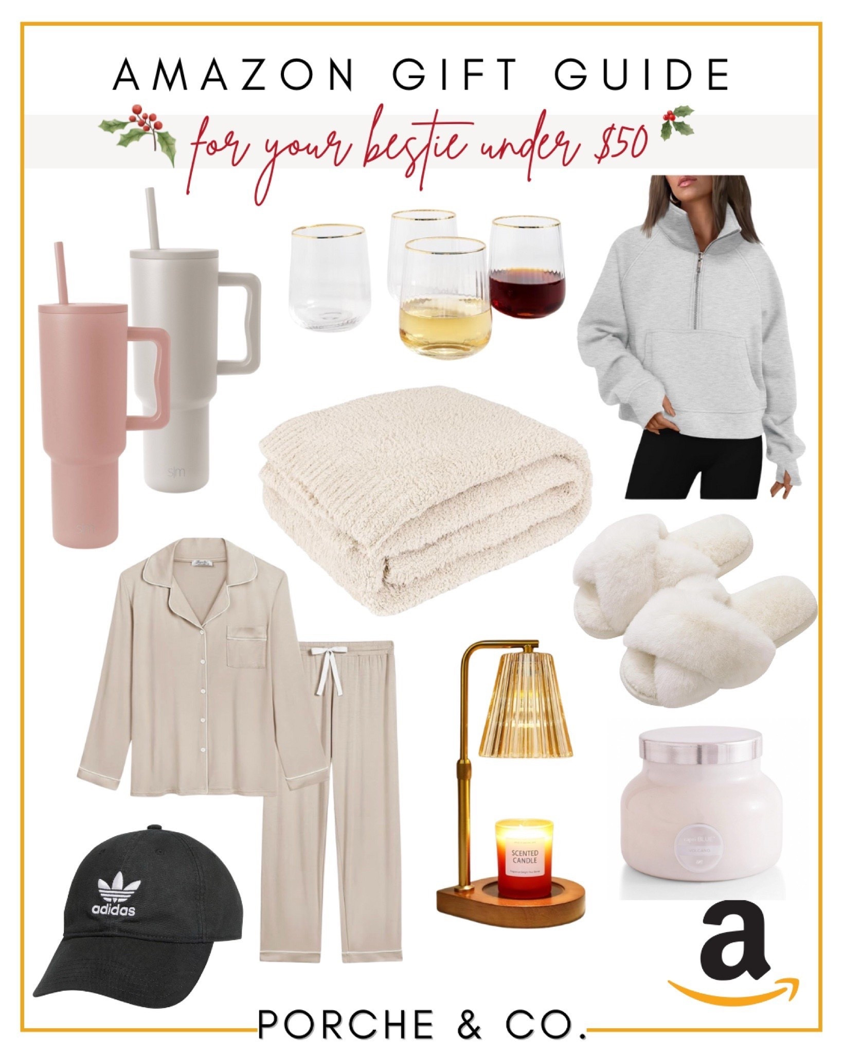 Gifts your bestie will absolutely love — all under $50! 🎁✨ This Amazon Gift Guide is packed with cozy essentials, cute home finds, and everyday favorites she’ll use nonstop.
Perfect for your BFF, sister, coworker, or anyone who deserves a little spoil-me moment this season. 🤍

🎁 WHAT’S INCLUDED:
• Simple Modern tumblers
• Gold-rim wine glasses
• Half-zip pullover
• Cozy throw blanket
• Fuzzy slippers
• Satin pajama set
• Adidas hat
• Candle warmer lamp
• Capri Blue candle

#AmazonGiftGuide #BestieGifts #GiftsUnder50 #CozyGifts #SimpleModernTumbler #WineGlasses #HalfZipPullover #CozyBlanket #FuzzySlippers #PajamaSet #AdidasHat #CandleWarmer #CapriBlueCandle #AmazonFinds #HolidayGiftGuide #LTKHoliday #LTKGiftGuide #PorcheAndCo


#LTKGiftGuide #LTKHoliday #LTKFindsUnder50