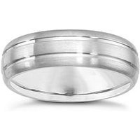 H. Samuel Mens Titanium Wedding Band. Titanium Satin And Polished Mens Ring | Very (UK)