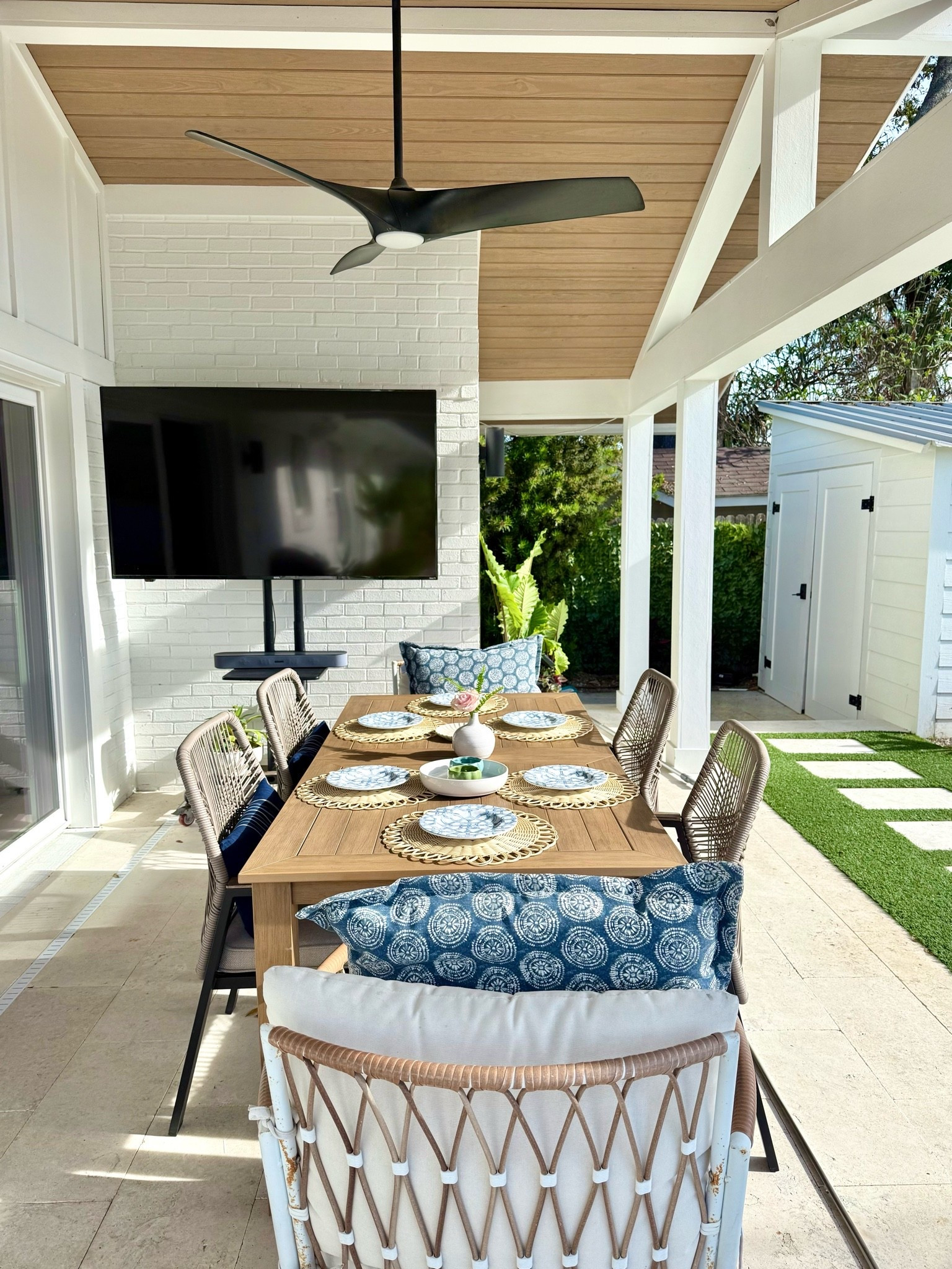 Outdoor living dining table chairs coastal patio decor table setting hosting entertaining

#LTKHome #LTKSeasonal #LTKSaleAlert