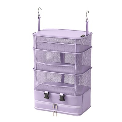 Alilang Hanging Travel Organizer Bag Foldable Portable Luggage Storage Bag for Clothes Accessories, Purple | Target