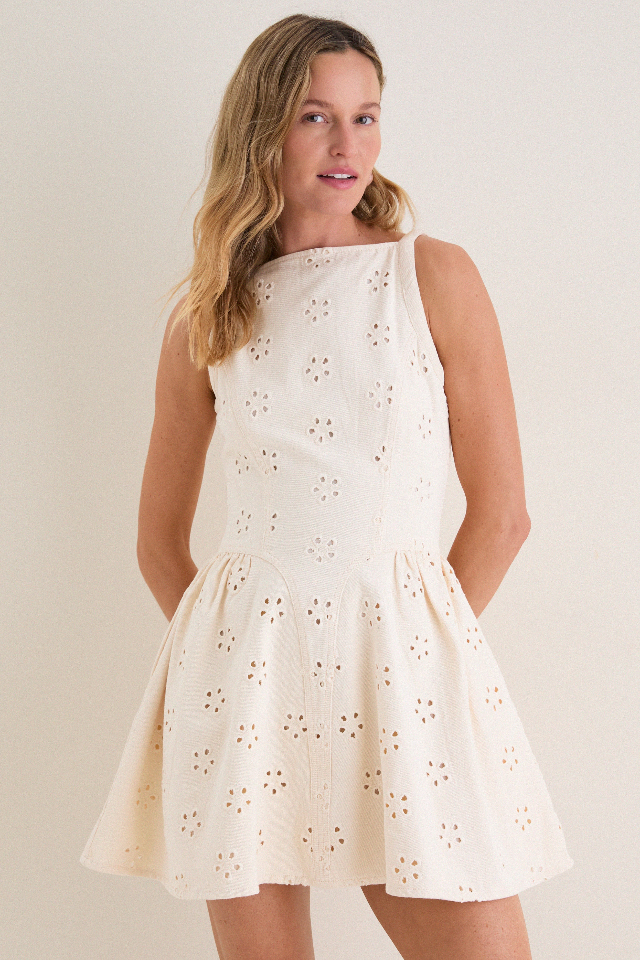 Creme May Mini Dress | Tuckernuck (US)