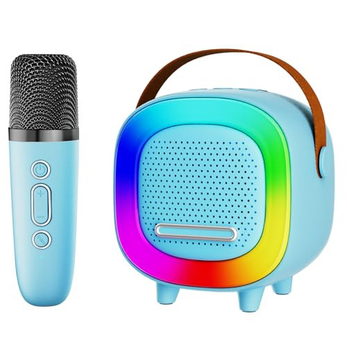 Mini Karaoke Machine Speaker for Kids Adults, Portable Bluetooth with 1 Wireless Microphones, Children's Day Birthday Gift Ideas for Toys for Teens Boys and Girls Aged 4, 5, 6, 7, 8, 9, 10, 11, 12+ | Amazon (US)