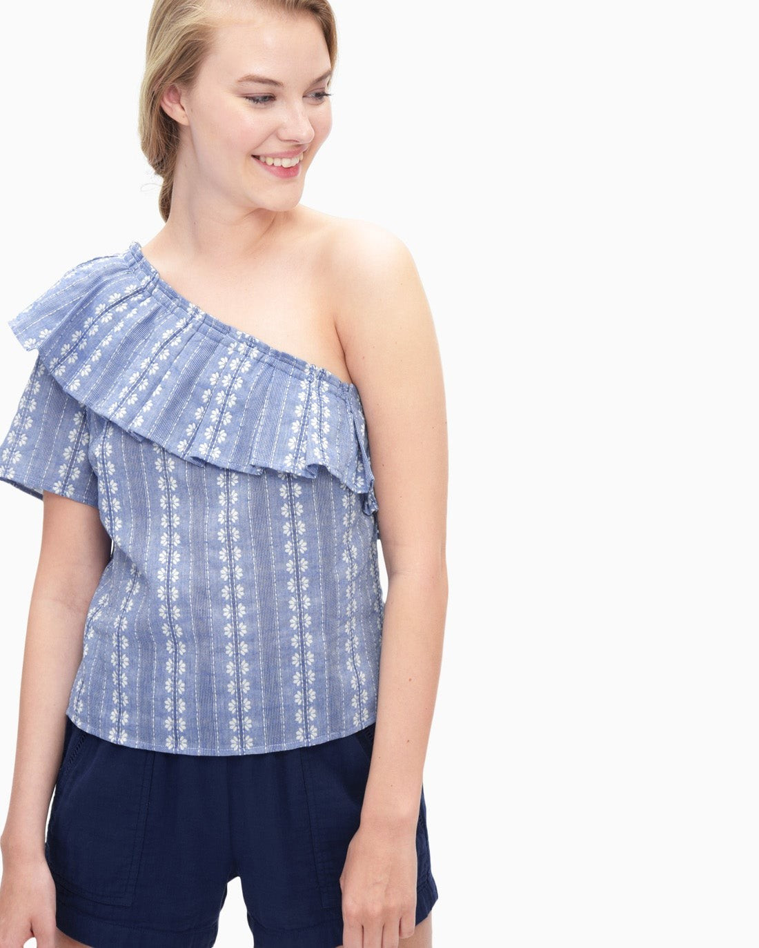 Chambray One Shoulder Top | Splendid