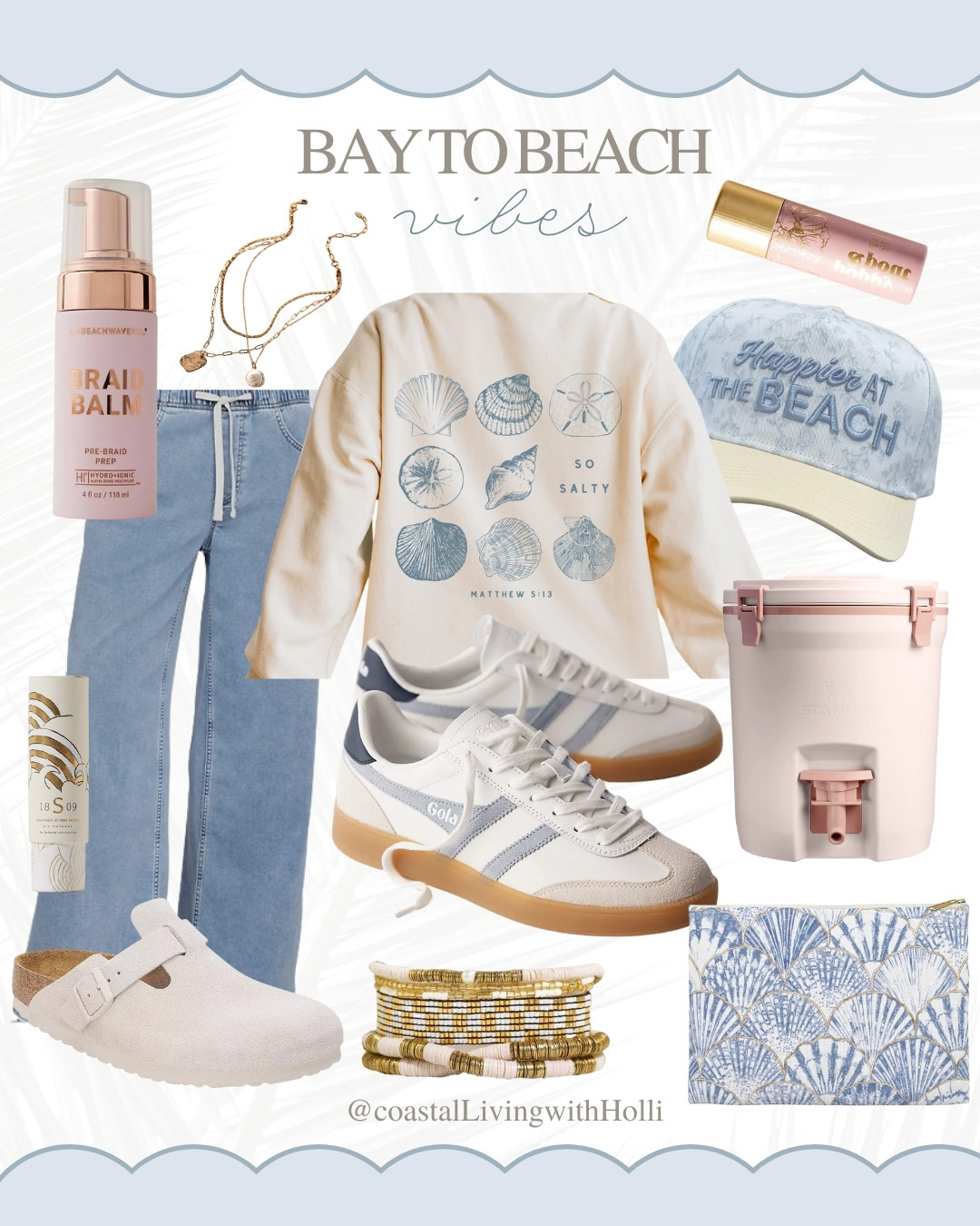 Coastal style made simple ✨ This Bay to Beach vibes round-up is all about effortless coastal living—think shell prints, breezy denim, salty sweatshirts, and laid-back accessories that take you from the bay to the shoreline in style. Perfect for everyday wear, beach days, or a cozy coastal weekend. 🌴

Shop the look and bring coastal chic, coastal casual, and coastal lifestyle right into your home + wardrobe.

#LTKhome #LTKunder50 #LTKsalealert #LTKstyletip #CoastalLivingWithHolli #CoastalStyle #BayToBeach  #SeasideStyle #CoastalWardrobe 

 #LTKFindsUnder100 #LTKStyleTip #LTKShoeCrush