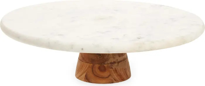 Marble & Acacia Wood Cake Stand | Nordstrom