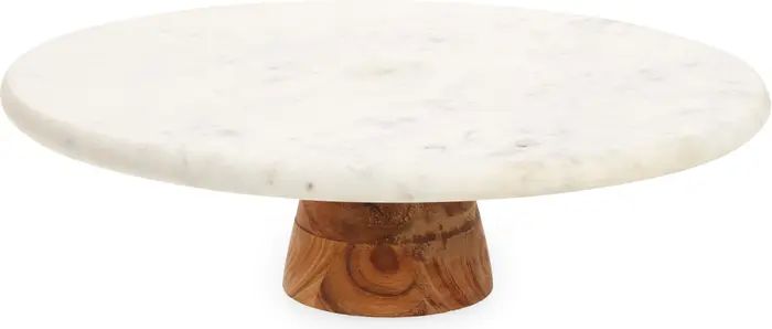 Marble & Acacia Wood Cake Stand | Nordstrom