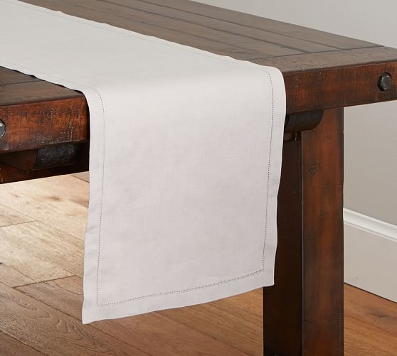 PB Classic Table Runner - Flax | Pottery Barn (US)