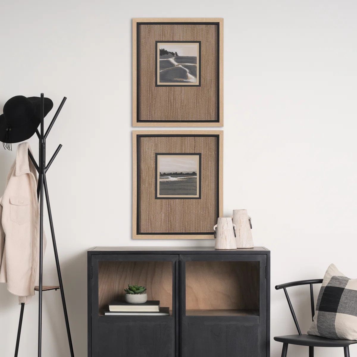 Marshland Shadows (Set Of 2) By Studio A Hand Embellished Framed Art Print Matted Under Glas | Wayfair North America