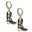 Western Enamel Cowgirl Boot Hat Earrings Cute Dangling Girls Earrings Women Cowboy Gift Earrings ... | Amazon (US)