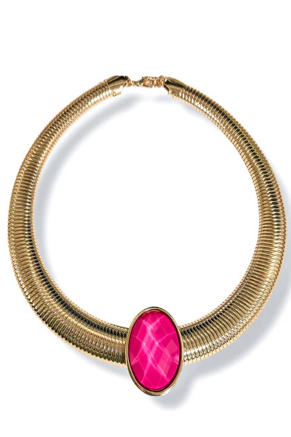 Call It What You Want Fuchsia Stone Omega Necklace | The Willow Tree