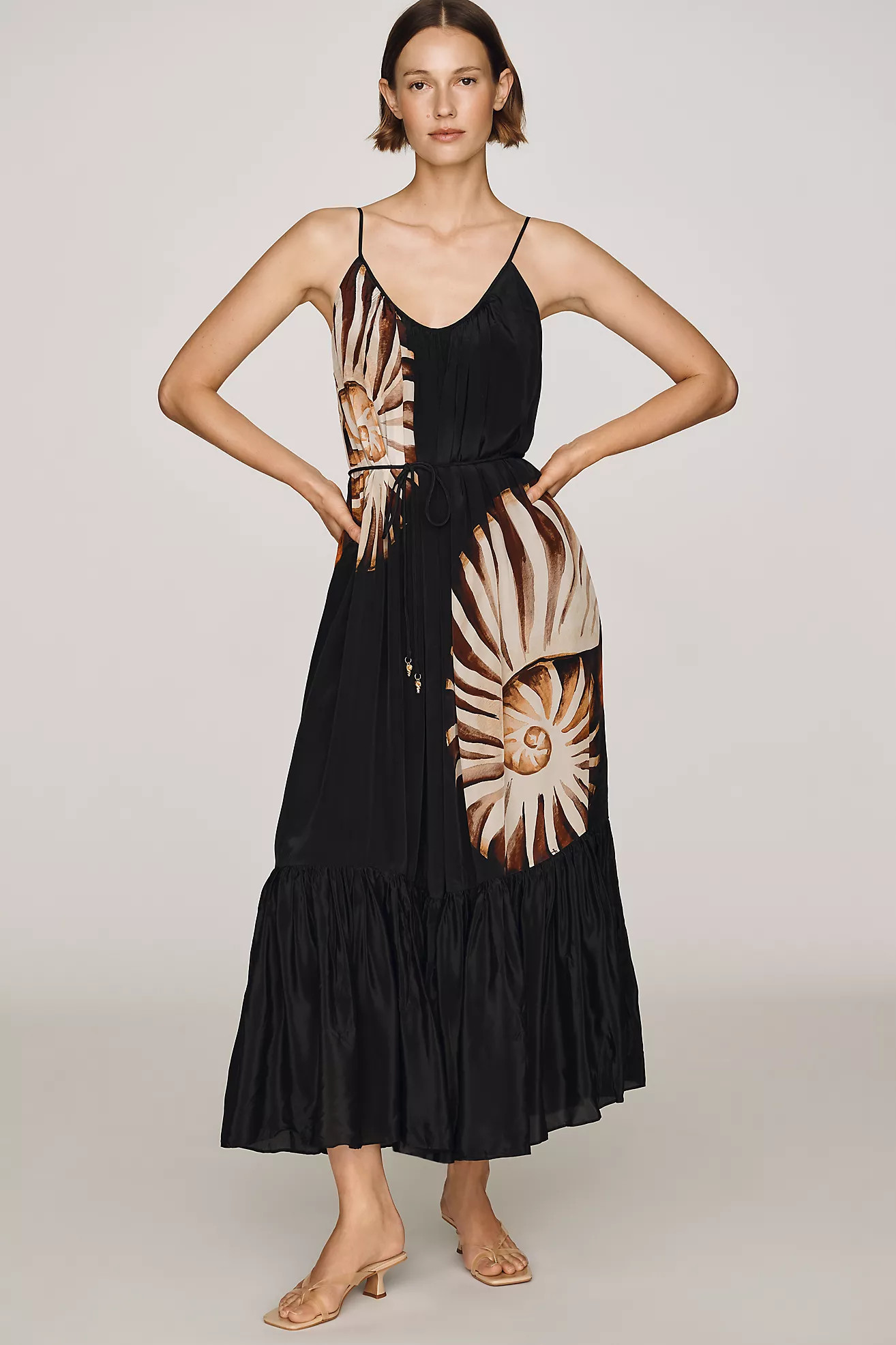 Farm Rio Ammonite Scoop-Neck Midi Dress | Anthropologie (US)