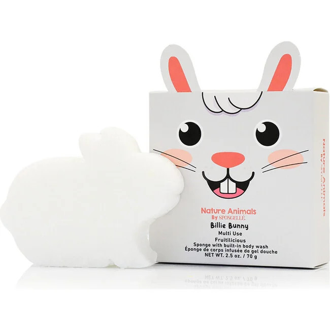 Spongelle | Nature Animals, Billie Bunny (White, Size 2 oz) | Maisonette | Maisonette