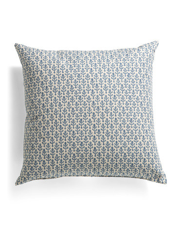Made In Usa 22x22 Linen Blend Floral 2 Sided Print Pillow | TJ Maxx