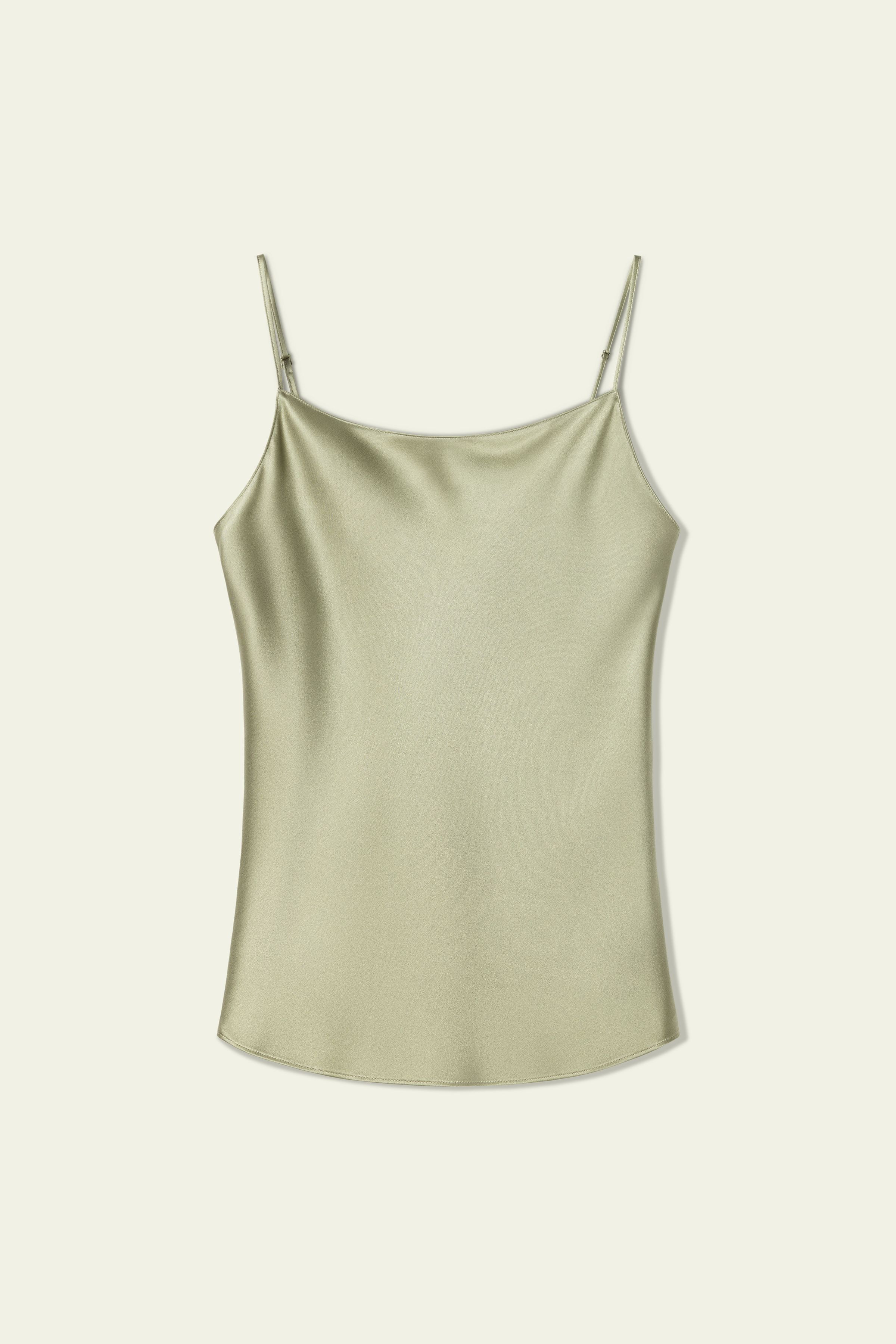 Double-Faced Silk Charmeuse Bias Cami | LILYSILK