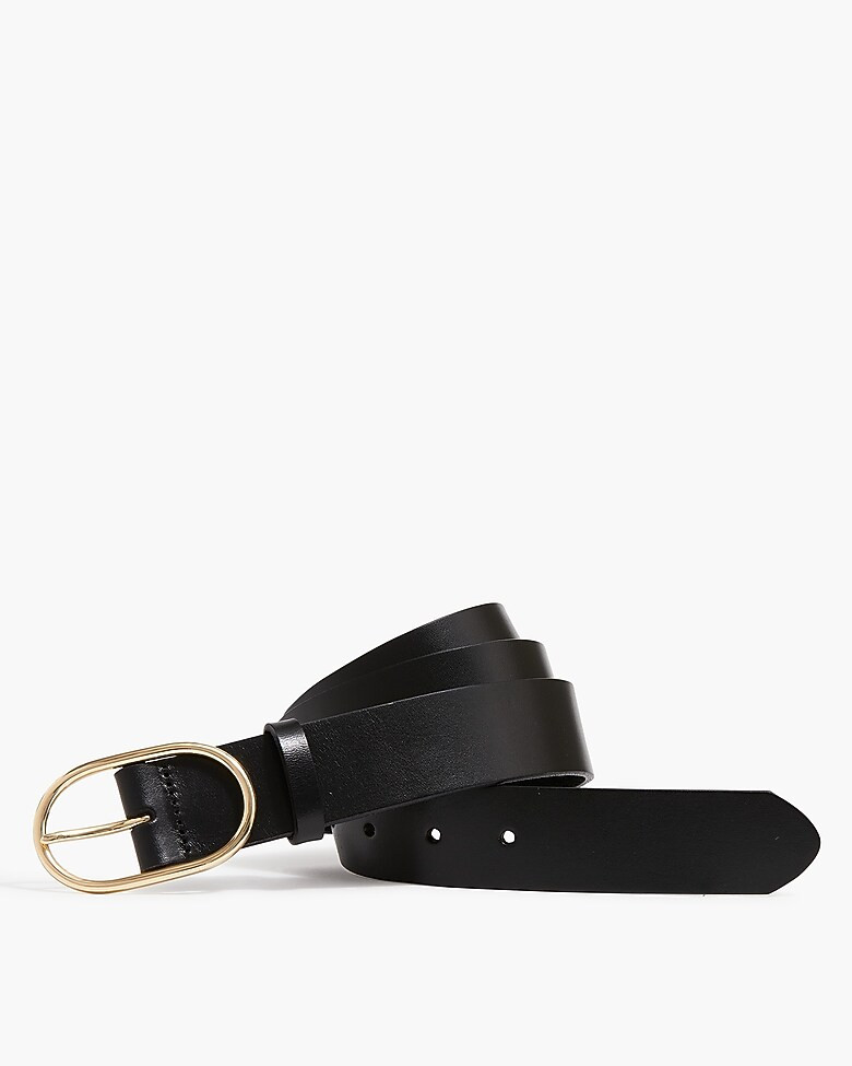 Oval-buckle leather belt | J.Crew Factory