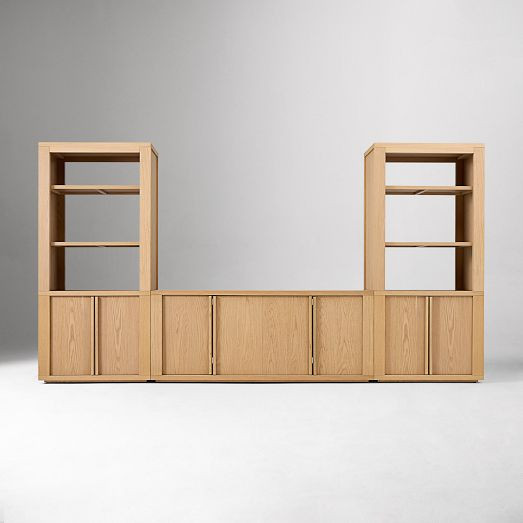 Cutler Oak Media Set (144") | West Elm (US)