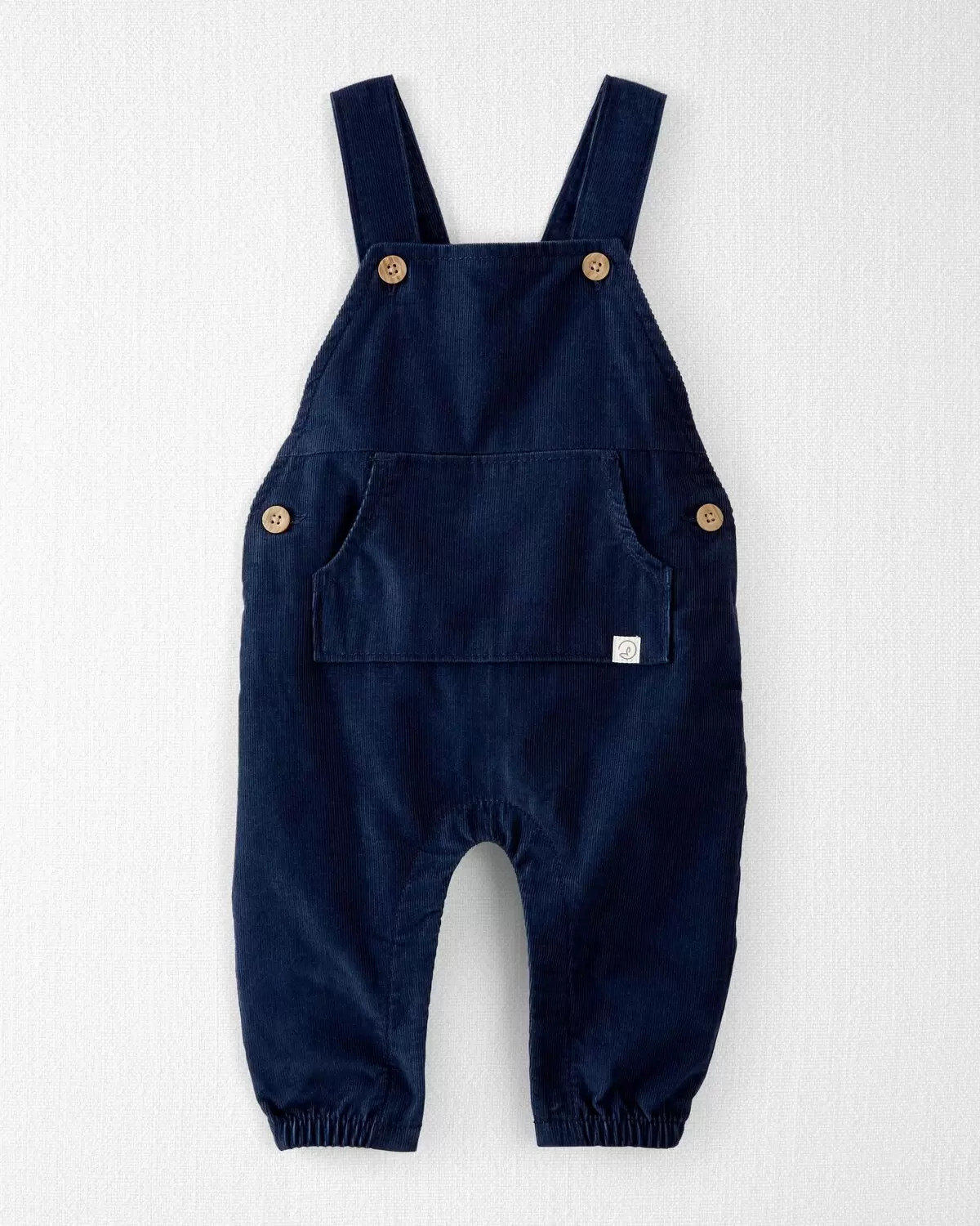Baby Organic Cotton Cozy-Lined Corduroy Overalls in Navy | Carter's
