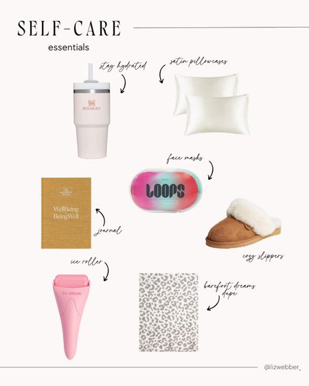 Self-care essentials for a weekend in ☁️

Cozy essentials, self-care must-haves, skincare, journaling, ice roller, ugg slipper dupe, barefoot dreams dupe, Stanley cup, satin pillowcases 

#LTKGiftGuide #LTKunder100 #LTKbeauty