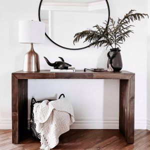 Emmerson® Reclaimed Wood Console - Stone Gray | West Elm (US)