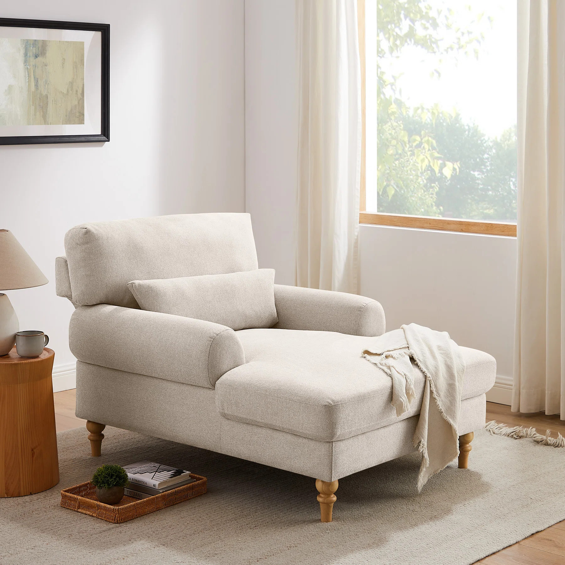 Charlton Home® Davene Upholstered Chaise Lounge with Adjustable Backrest & Reviews | Wayfair | Wayfair North America