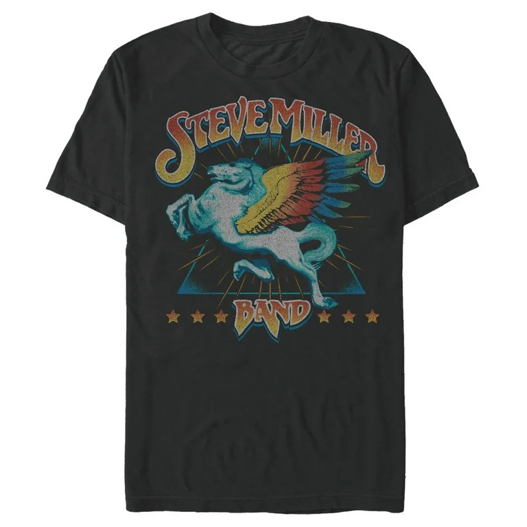 Men's Steve Miller Band Retro Logo  Graphic Tee Black Large | Walmart (US)