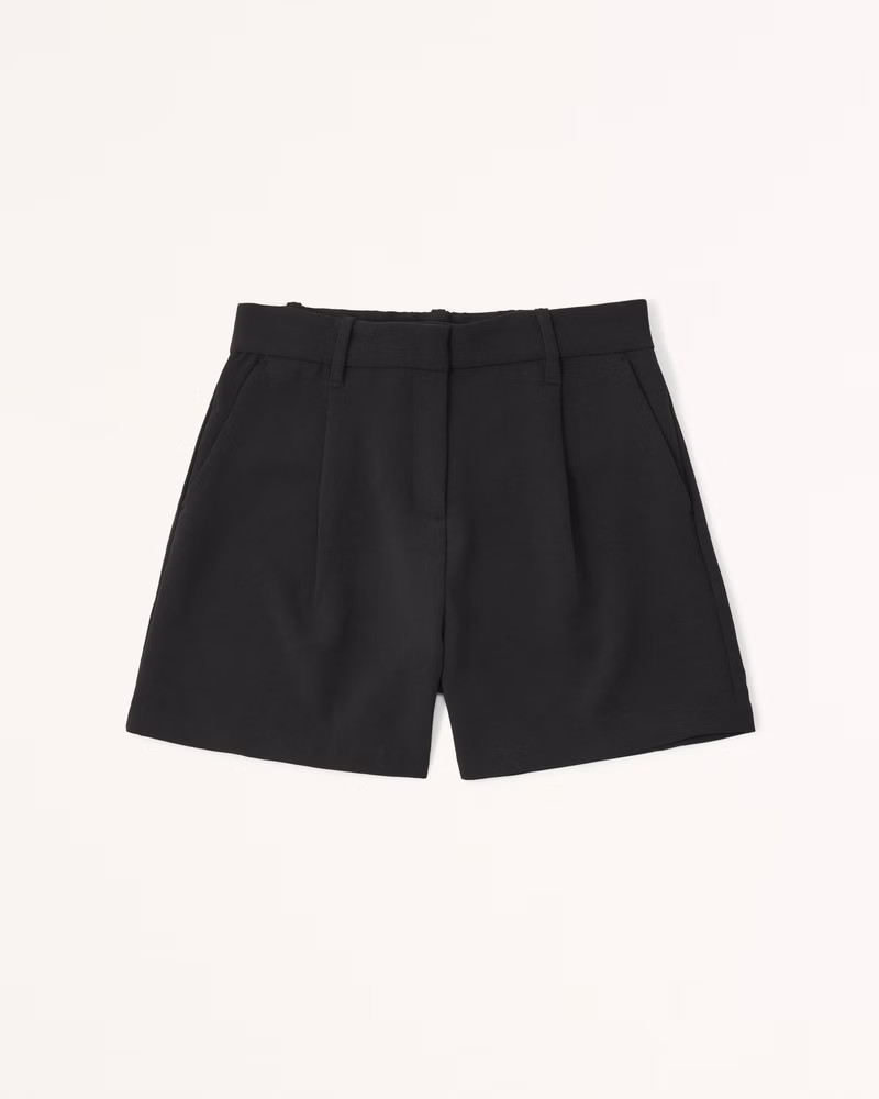 High Rise Premium Crepe Tailored Short | Abercrombie & Fitch (US)