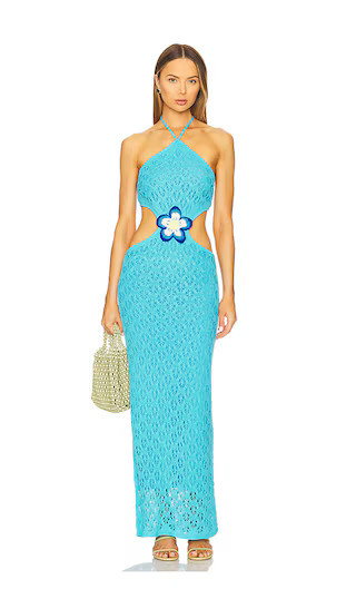 Capittana Lucinda Flower Dress in Blue. - size M/L | Revolve Clothing (Global)