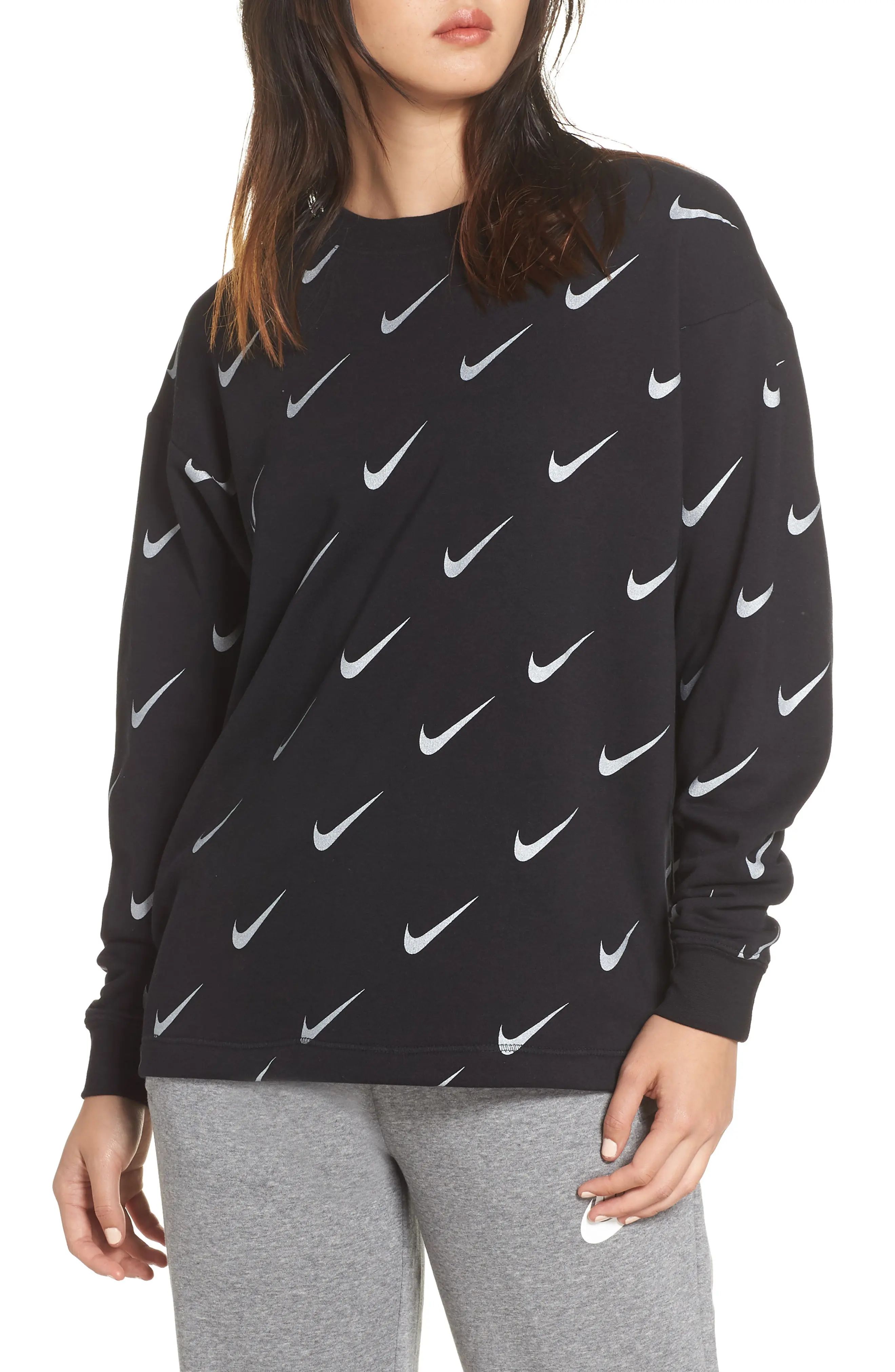 Women's Nike Nsw Rally Metallic Logo Sweatshirt | Nordstrom