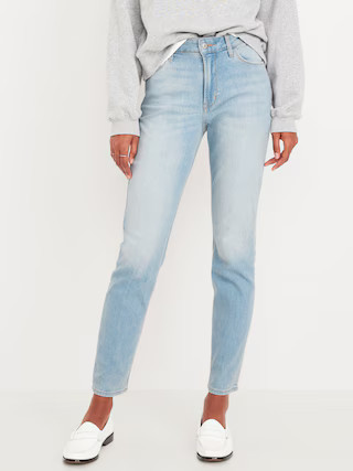 High-Waisted Wow Straight Ankle Jeans | Old Navy (US)