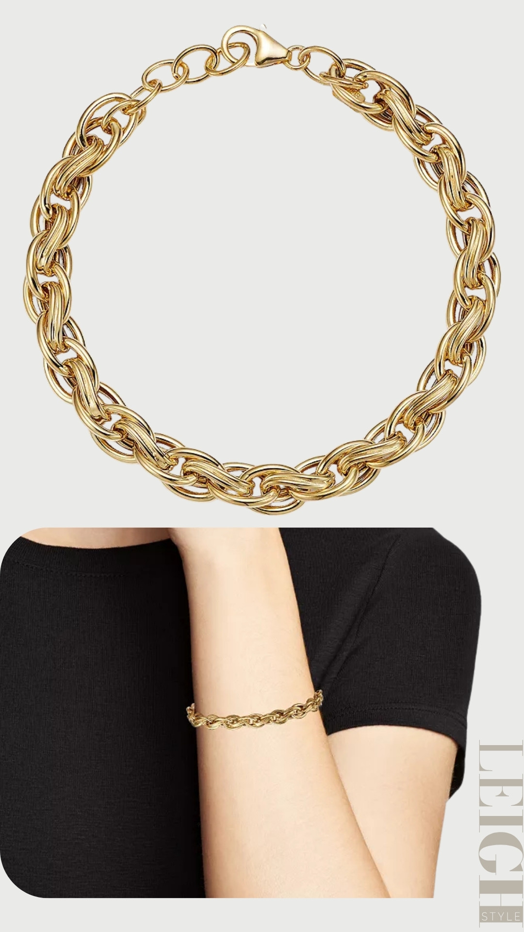 Sculptural yet timeless, the Fancy Link Chain Bracelet is the ultimate modern gold essential. Designed with interlocking polished links, this piece delivers bold texture and refined shine in one effortless silhouette. 

 #LTKootd #LTKWorkwear #LTKTravel