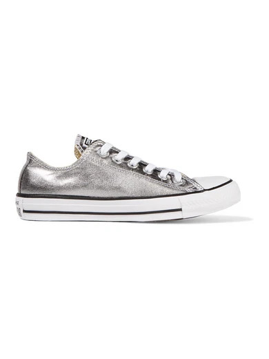 Chuck Taylor All Star metallic coated-canvas sneakers | NET-A-PORTER (US)