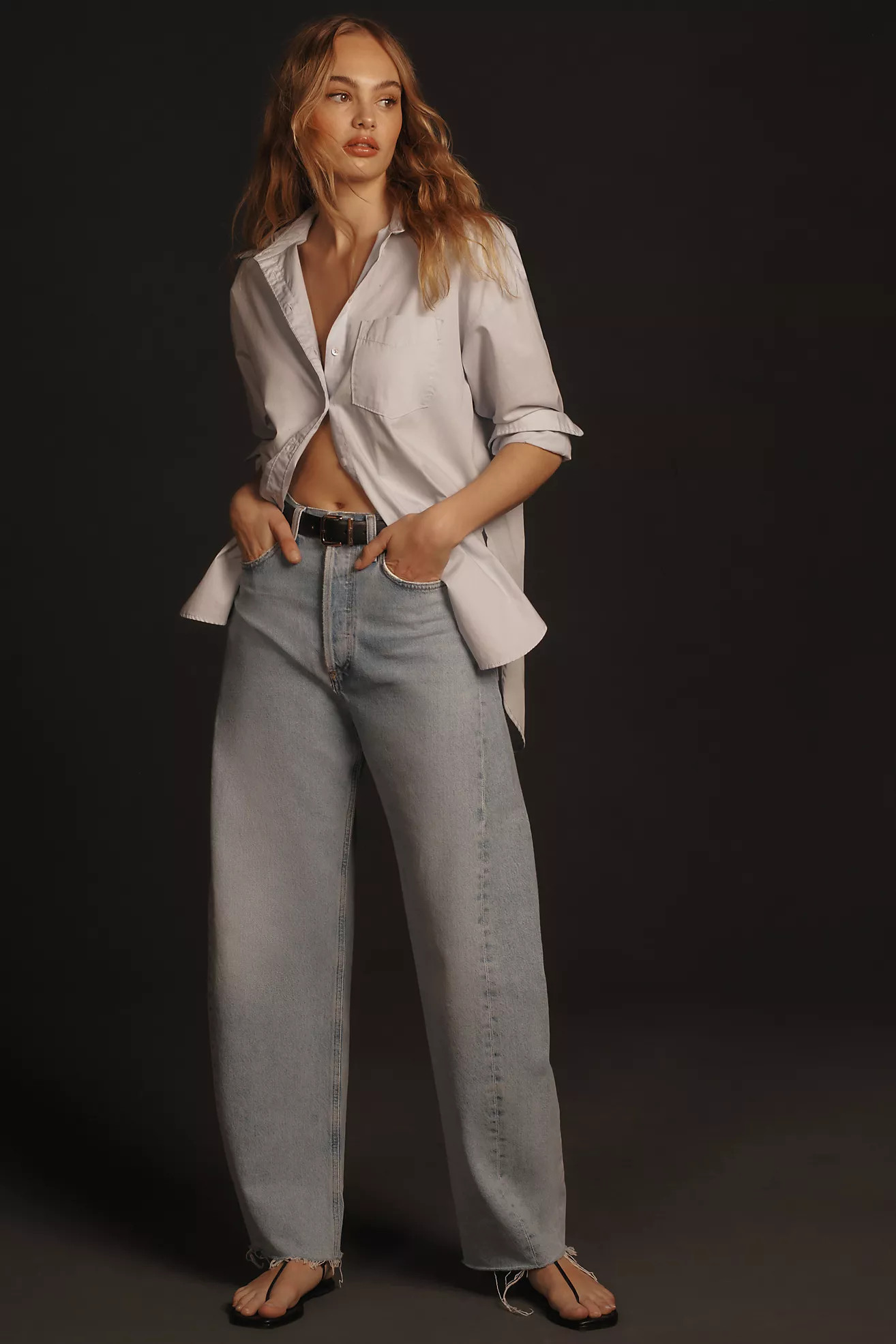 AGOLDE Luna High-Rise Tapered Jeans | Anthropologie (US)