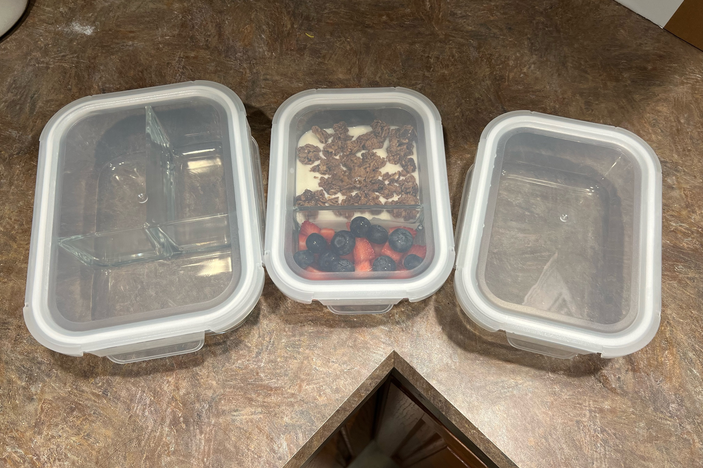 My absolutely favorite new glass meal prep containers! It's a 9 pack, 3 single, 3 double compartments, and 3 with 3 compartments. Perfect for meal prep/school lunches! 🫶🏼 

#LTKFitness #LTKhome #LTKBacktoSchool