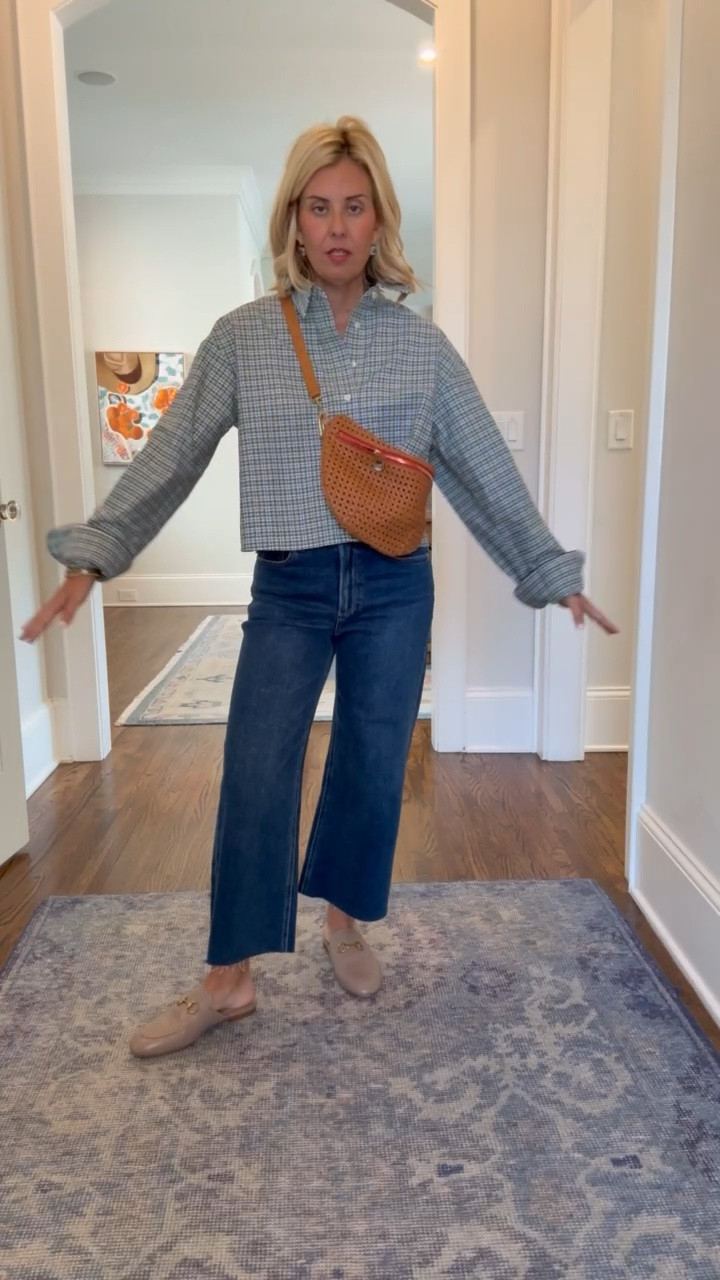 This cropped button-down is so cute! Love the stripe detail! 
Top - small (need xs)
Jeans - 26P
Shoes - 8 tts

#LTKdayinmylife #LTKootd #LTKmomlife