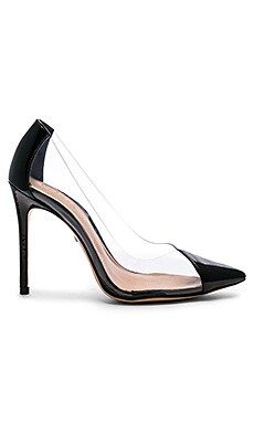 Schutz Cendi Heel in Transparente & Black from Revolve.com | Revolve Clothing (Global)