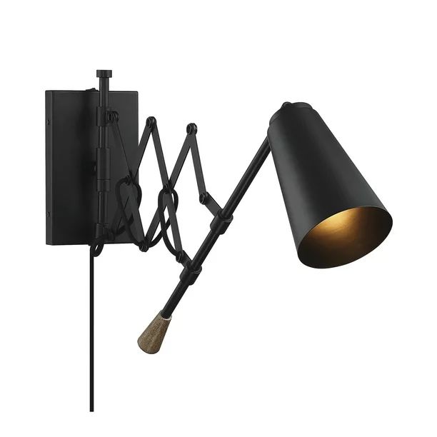 1 Light Adjustable Wall Sconce in Matte Black by Meridian Lighting M90060MBK | Walmart (US)